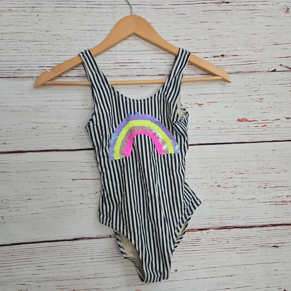 Shade Critters Palm Beach One-Piece Swimsuit | Girls Size 7 | Rainbow